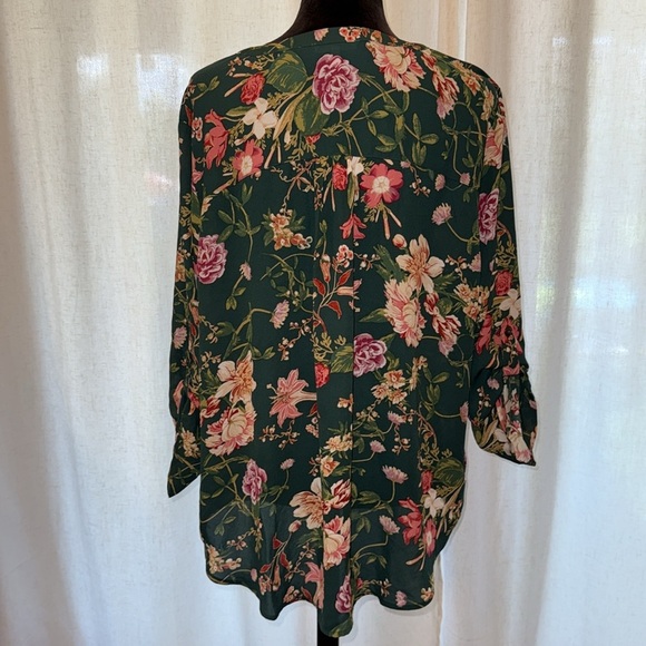 Maurice’s Women’s‎ XL Green Floral Boho Blouse - Picture 5 of 6